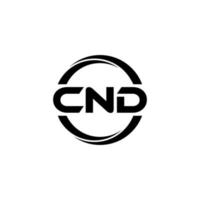 cnd brev logotyp design i illustration. vektor logotyp, kalligrafi mönster för logotyp, affisch, inbjudan, etc.