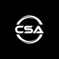 Csa-Brief-Logo-Design in Abbildung. Vektorlogo, Kalligrafie-Designs für Logo, Poster, Einladung usw. vektor