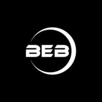 beb brev logotyp design i illustration. vektor logotyp, kalligrafi mönster för logotyp, affisch, inbjudan, etc.