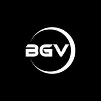 bgv-Brief-Logo-Design in Abbildung. Vektorlogo, Kalligrafie-Designs für Logo, Poster, Einladung usw. vektor