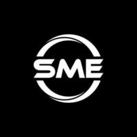 SME-Brief-Logo-Design in Abbildung. Vektorlogo, Kalligrafie-Designs für Logo, Poster, Einladung usw. vektor