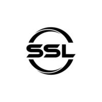 SSL-Brief-Logo-Design in Abbildung. Vektorlogo, Kalligrafie-Designs für Logo, Poster, Einladung usw. vektor