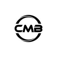 cmb brev logotyp design i illustration. vektor logotyp, kalligrafi mönster för logotyp, affisch, inbjudan, etc.