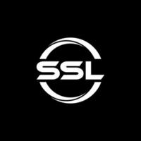SSL-Brief-Logo-Design in Abbildung. Vektorlogo, Kalligrafie-Designs für Logo, Poster, Einladung usw. vektor