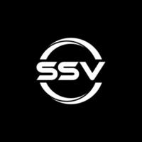 SSV-Brief-Logo-Design in Abbildung. Vektorlogo, Kalligrafie-Designs für Logo, Poster, Einladung usw. vektor