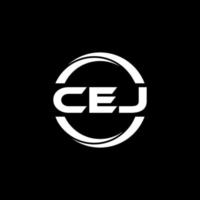 cej brev logotyp design i illustration. vektor logotyp, kalligrafi mönster för logotyp, affisch, inbjudan, etc.