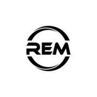 rem-Brief-Logo-Design in Abbildung. Vektorlogo, Kalligrafie-Designs für Logo, Poster, Einladung usw. vektor