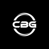 Cbg-Brief-Logo-Design in Abbildung. Vektorlogo, Kalligrafie-Designs für Logo, Poster, Einladung usw. vektor
