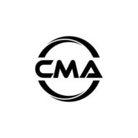 cma brev logotyp design i illustration. vektor logotyp, kalligrafi mönster för logotyp, affisch, inbjudan, etc.