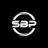 sbp-Brief-Logo-Design in Abbildung. Vektorlogo, Kalligrafie-Designs für Logo, Poster, Einladung usw. vektor