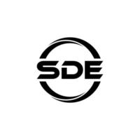 sde-Buchstaben-Logo-Design in Abbildung. Vektorlogo, Kalligrafie-Designs für Logo, Poster, Einladung usw. vektor