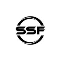 ssf brev logotyp design i illustration. vektor logotyp, kalligrafi mönster för logotyp, affisch, inbjudan, etc.