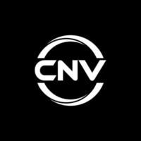 cnv-Brief-Logo-Design in Abbildung. Vektorlogo, Kalligrafie-Designs für Logo, Poster, Einladung usw. vektor