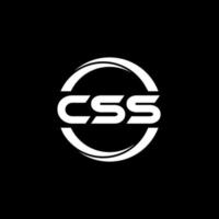 CSS-Brief-Logo-Design in Abbildung. Vektorlogo, Kalligrafie-Designs für Logo, Poster, Einladung usw. vektor