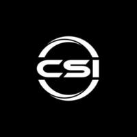 csi-brief-logo-design in der illustration. Vektorlogo, Kalligrafie-Designs für Logo, Poster, Einladung usw. vektor