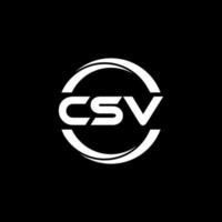 csv brev logotyp design i illustration. vektor logotyp, kalligrafi mönster för logotyp, affisch, inbjudan, etc.