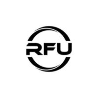 rfu brev logotyp design i illustration. vektor logotyp, kalligrafi mönster för logotyp, affisch, inbjudan, etc.