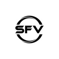 sfv-Brief-Logo-Design in Abbildung. Vektorlogo, Kalligrafie-Designs für Logo, Poster, Einladung usw. vektor