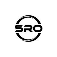 sro-Brief-Logo-Design in Abbildung. Vektorlogo, Kalligrafie-Designs für Logo, Poster, Einladung usw. vektor