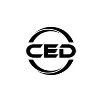 ced-Buchstaben-Logo-Design in Abbildung. Vektorlogo, Kalligrafie-Designs für Logo, Poster, Einladung usw. vektor