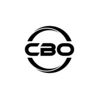 cbo brev logotyp design i illustration. vektor logotyp, kalligrafi mönster för logotyp, affisch, inbjudan, etc.