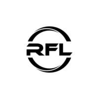 rfl brev logotyp design i illustration. vektor logotyp, kalligrafi mönster för logotyp, affisch, inbjudan, etc.