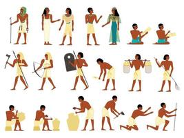 gammal egyptisk människor uppsättning vektor