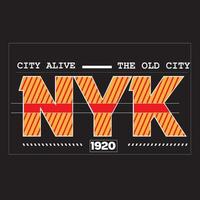 NYC-Typografie-T-Shirt-Designkonzept. vektor