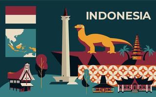 indonesien resa och turism vektor