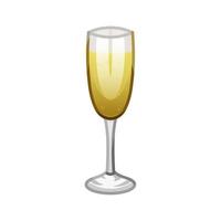 klirrende Champagnergläser große Ikone des Emoji-Cocktails vektor