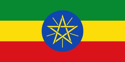 Äthiopien Flagge einfache Illustration für Unabhängigkeitstag oder Wahl vektor