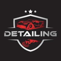 Auto Auto Detaillierung Servis Logo Design Illustrationsvorlage vektor