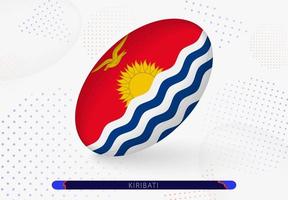 Rugbyball mit der Flagge von Kiribati darauf. Ausrüstung für das Rugby-Team von Kiribati. vektor