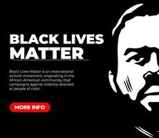 Bannerpost von Black Lives Matter vektor