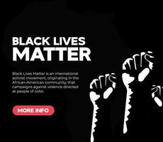 Bannerpost von Black Lives Matter vektor