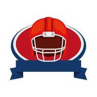 American Football Helm mit Band isoliert Symbol vektor