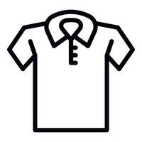 Poloshirt-Symbol Umrissvektor. obere Vorlage vektor