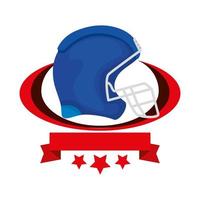 American Football Helm mit Band und Sternen vektor