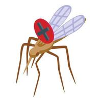 Virus-Mücken-Symbol isometrischer Vektor. elektrische creme vektor