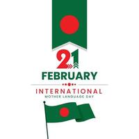 21:e februari internationella mor språk dag vektor