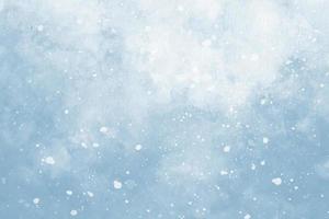 abstrakter blauer Winteraquarellhintergrund. Himmelsmuster mit Schnee vektor