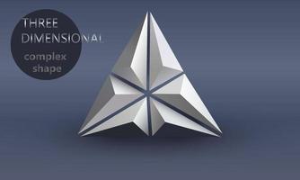 tre dimensionell komplex form. abstrakt affisch design mall geometrisk former. vektor illustration eps 10
