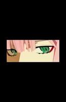 grön ögon anime flicka med rosa hår på svart bakgrund vektor