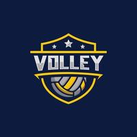 Volleyball-Team-Emblem-Logo-Design-Vektor-Illustration vektor