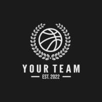 Basketball-Team-Emblem-Logo-Design-Vektor-Illustration vektor