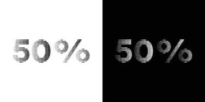 50 procent rabatt rader vektor illustration