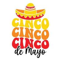 Cinco de Mayo - 5. Mai, Bundesfeiertag in Mexiko. Fiesta-Banner und Poster-Design mit Fahnen, Blumen, Fekorationen, Maracas und Sombrero vektor