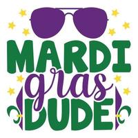 mardi gras kille - mardi gras karneval, filigran calligraphic font med traditionell symbol av mardi gras - fleur de lis, elegant fint logotyp med hälsning slogan vektor