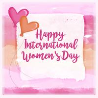 Vector International Women's Day Akvarellkomposition