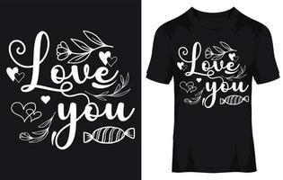 Valentinstag Typografie Blumenslogan T-Shirt Design Vektor eps